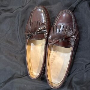 Cole Haan Dark Brown Leather Tassel Loafers